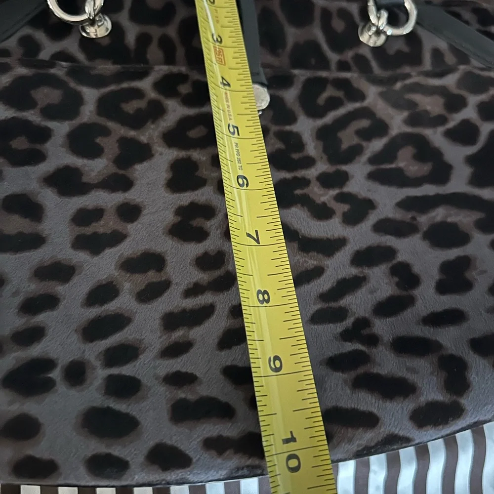 Henri Bendel Lafayette Satchel w/ Crossbody Strap in Leopard, EUC!